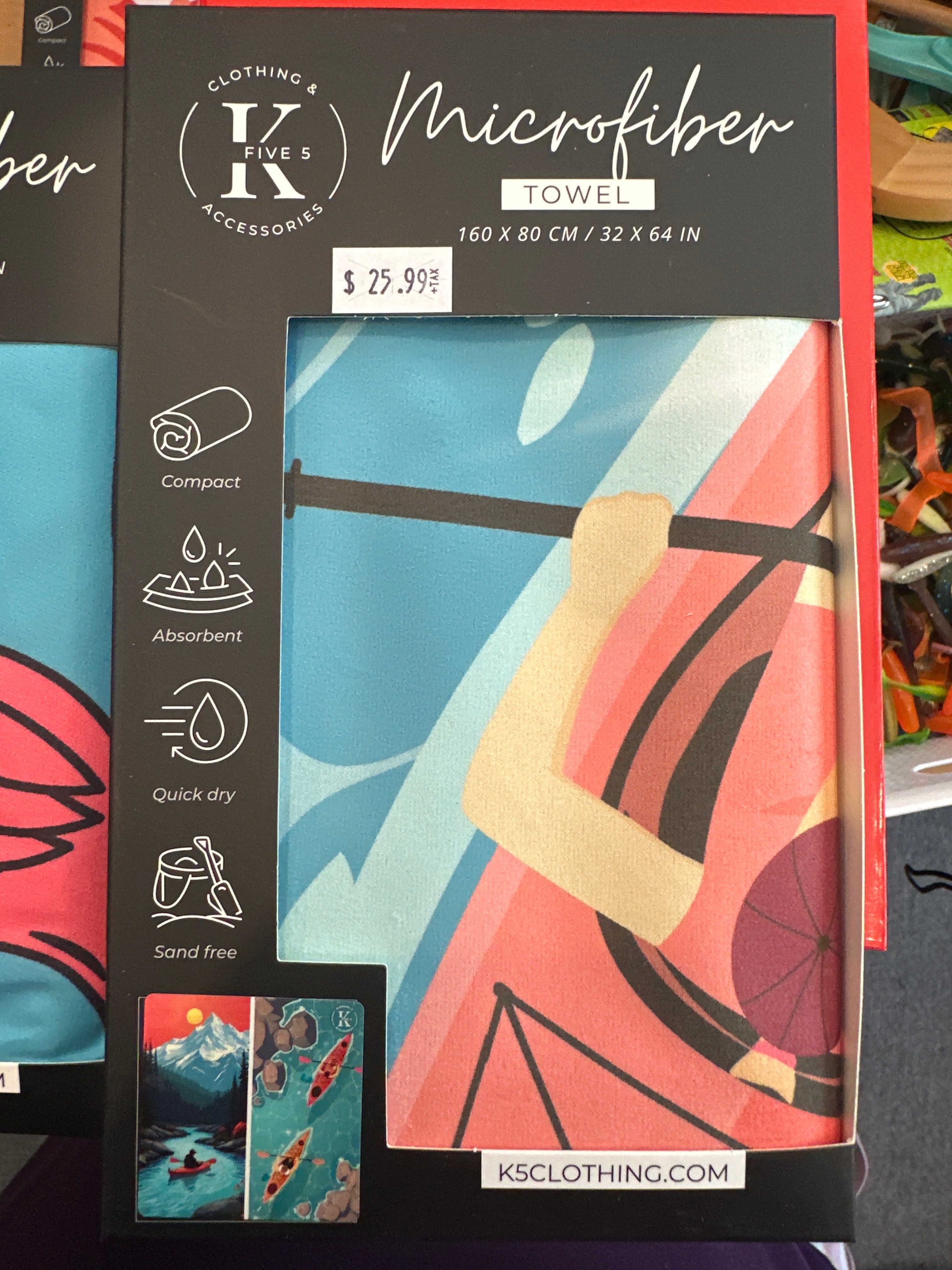 K5 Microfibre Beach Towel 32x64 inch