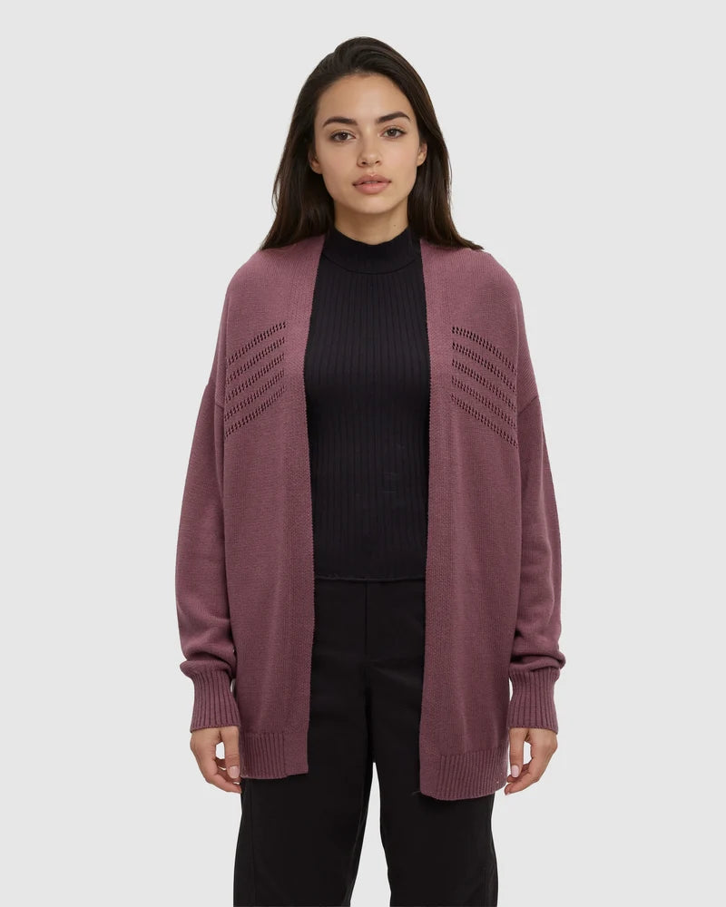 TenTree Woman's Prairies Cardigan Mauve